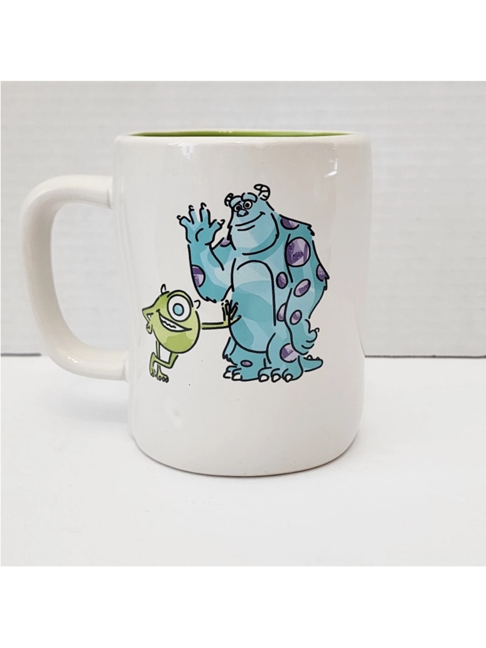 Disney Pixar Rae Dunn Mug Monsters Inc The Scream Team Double Sided Mike & Sully